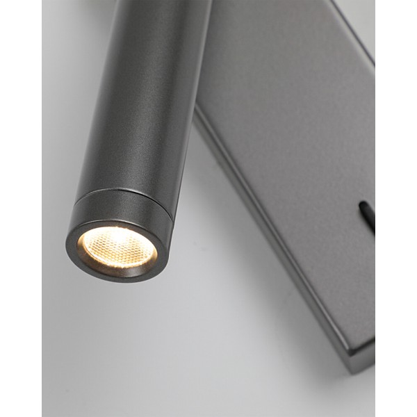 Бра, настінний світильник Italux WL-21017-GR Cali LED 1x2.5W 3000K 153Lm IP20 сірий - фото №2