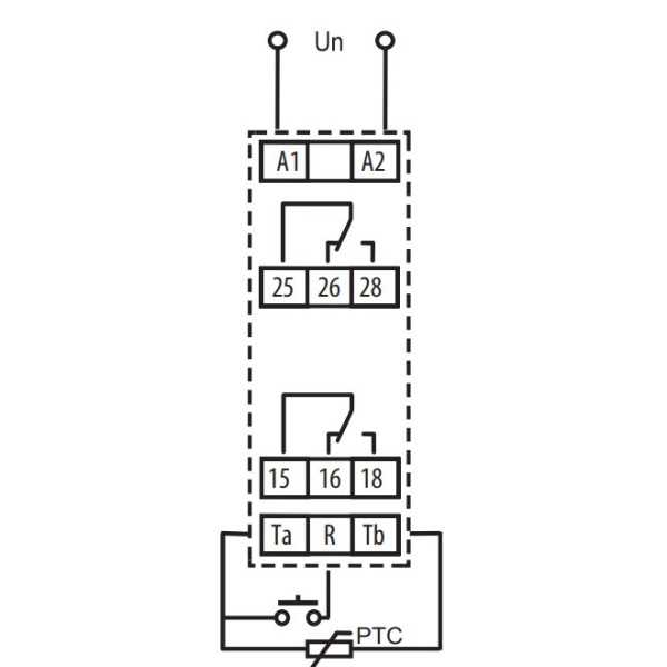 Реле контроля температуры обмотки двигателя ETI 002471804 TER-7 (использует термистор) - фото №2