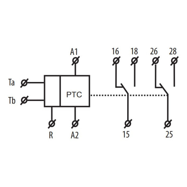 Реле контроля температуры обмотки двигателя ETI 002471804 TER-7 (использует термистор) - фото №3