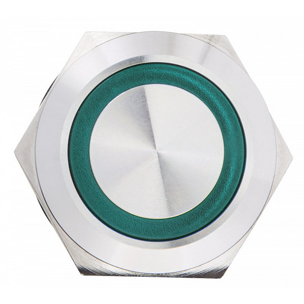 Кнопка Аско-Укрем TYJ 19-271 1NO+1NC 220В з підсвічуванням зелена (A0140010113) - фото №2