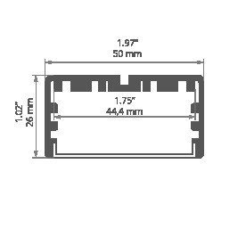 LED-профіль KLUS LIPOD-50, 2 метри - фото №4