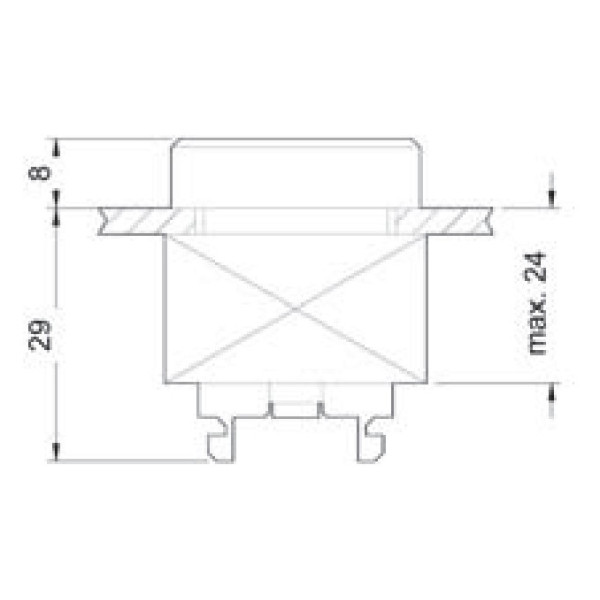Красная нажимная кнопка Schrack MST12000R с фиксацией - фото №1