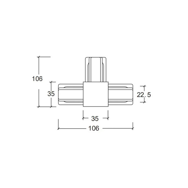 З'єднувач T-подібний 1-фазний Oledim 7771168 OT513 білий - фото №1
