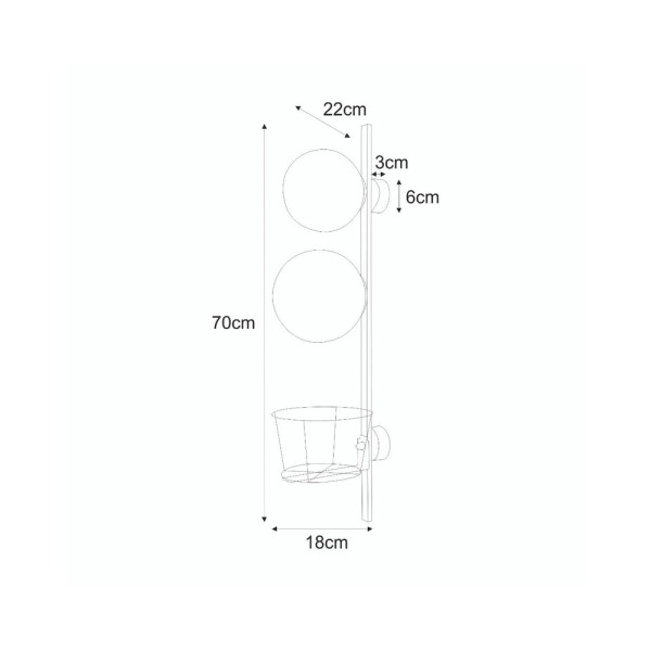 Бра, настенный светильник Zuma Line 5002 Plant E14+E27 2x40W IP20 Bl - фото №2