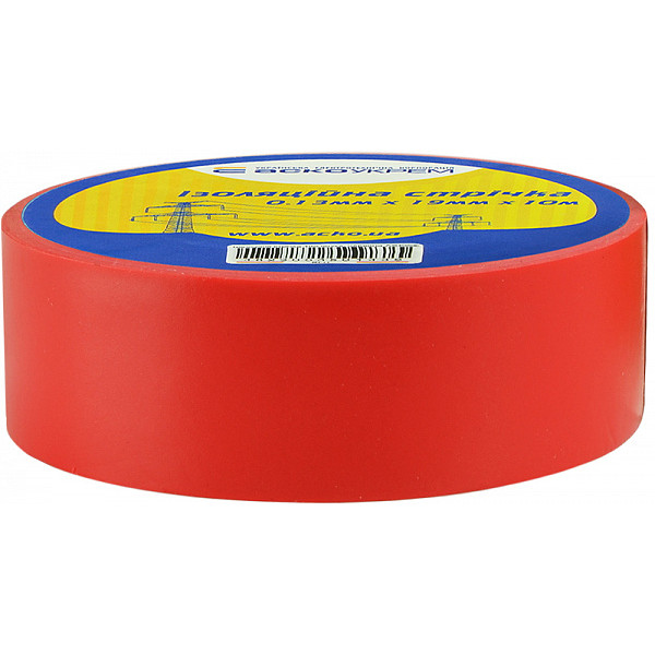 Ізоляційна стрічка Аско-Укрем 0,13x19мм/10м червона (A0150020035) - фото №1