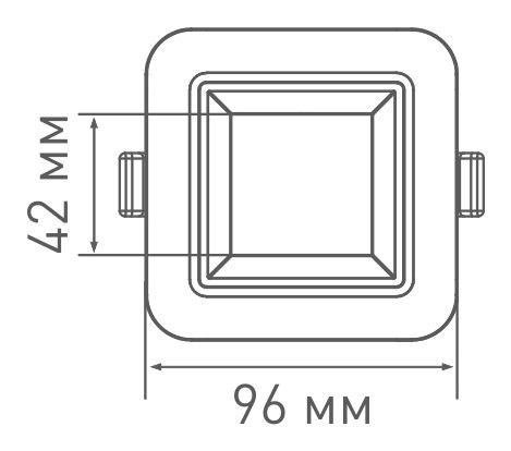 Квадратний світильник Maxus SDL 3-step 12Вт 3000/4100К (1-MAX-01-3-SDL-12-S) - фото №3