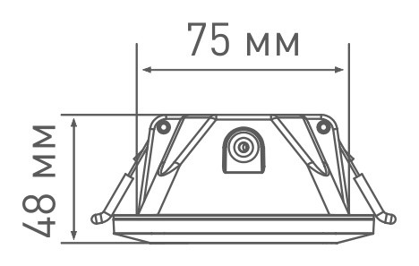 Квадратний світильник Maxus SDL 3-step 12Вт 3000/4100К (1-MAX-01-3-SDL-12-S) - фото №4