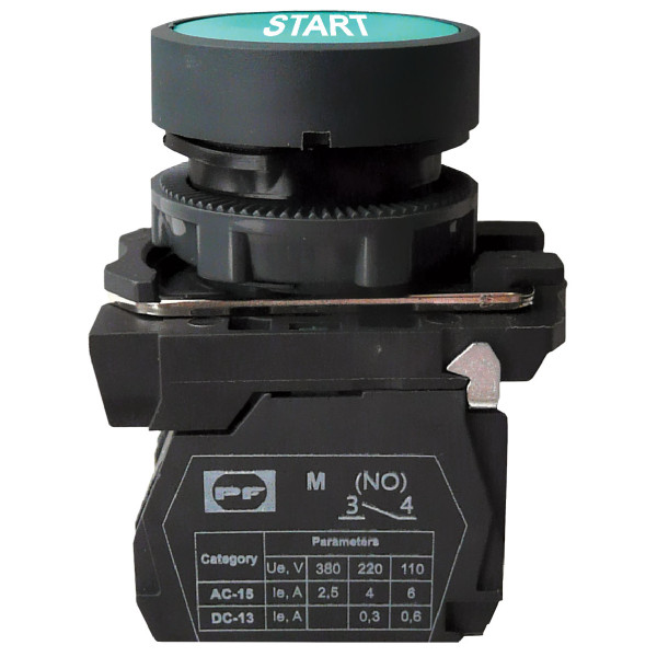 Кнопка Promfactor FP5-AA4331 1NO «START» зелена (FP5-AA4331)