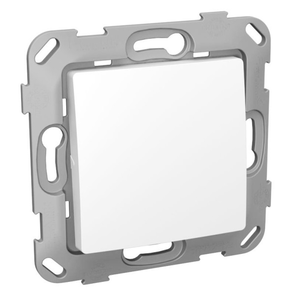 Одноклавишный механизм перекрестного переключателя Plank Electrotechnic Classic/Nordic (PLK0311031) белый - фото №1