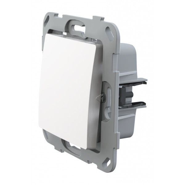 Одноклавишный механизм перекрестного переключателя Plank Electrotechnic Classic/Nordic (PLK0311031) белый - фото №2