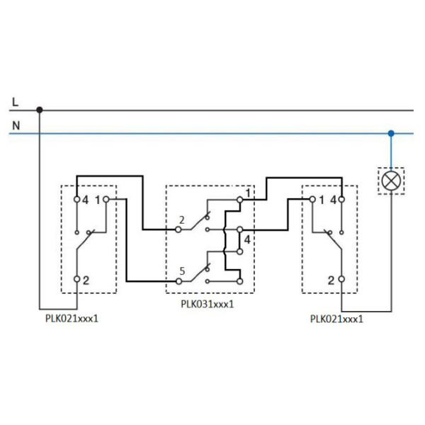 Одноклавишный механизм перекрестного переключателя Plank Electrotechnic Classic/Nordic (PLK0311031) белый - фото №5