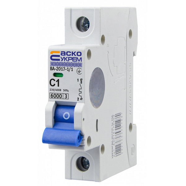 Модульный автоматический выключатель Аско-Укрем ВА-2017/C 1р 1А (A0010170028) - фото №2