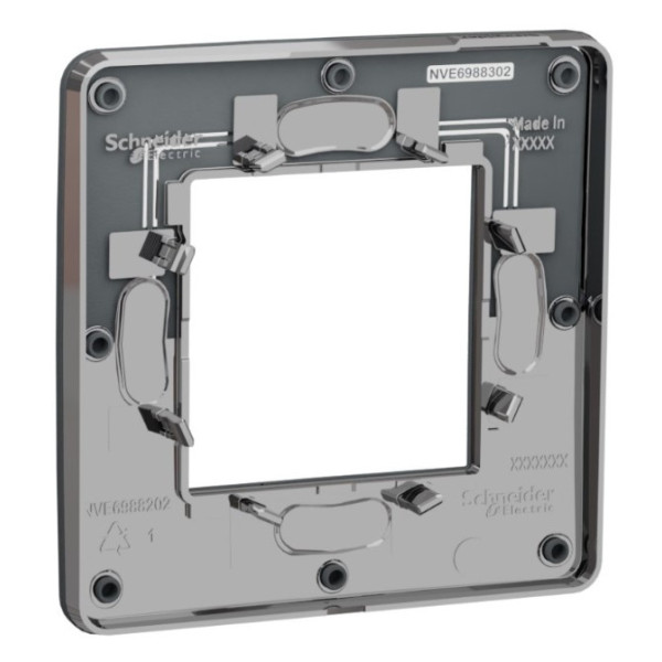 Однопостова рамка Schneider Electric NU280222 (димчасто-сірий/антрацит) - фото №2