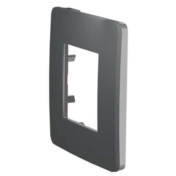 Однопостова рамка Schneider Electric NU280222 (димчасто-сірий/антрацит) - фото №3