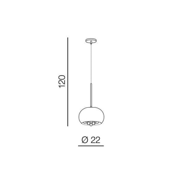Подвесной светильник Azzardo AZ3082 Burn 1 - фото №2