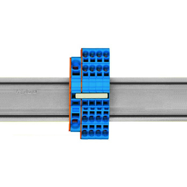 Ізольована гребінчаста перемичка Wago 2000-409/000-006 на 9 контактів 14А (синя) - фото №7