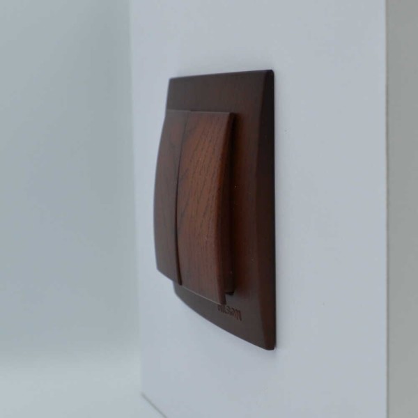 Выключатель Nilson Touran орех 2кл ( 24271003 ) - фото №2