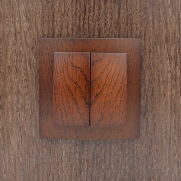 Выключатель Nilson Touran орех 2кл ( 24271003 ) - фото №4