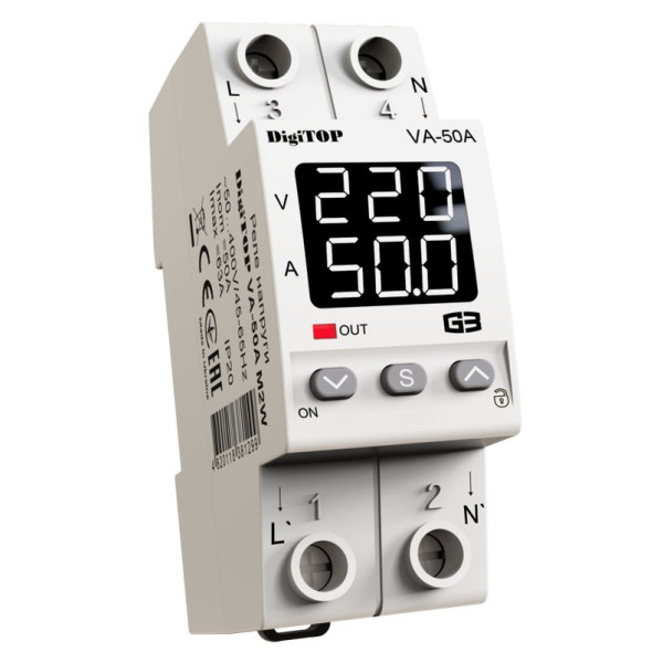 Реле напруги DigiTOP VA-50A M2W