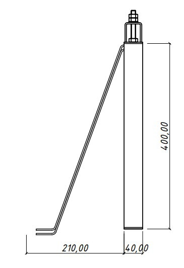 Тримач блискавкоприймача Leo Lightman L400 Ø30-50 Ni (416013) - фото №4