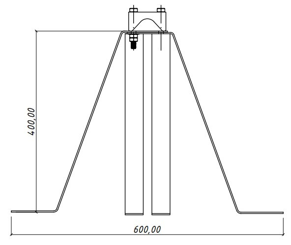 Тримач блискавкоприймача Leo Lightman L400 Ø30-50 Ni (416013) - фото №5