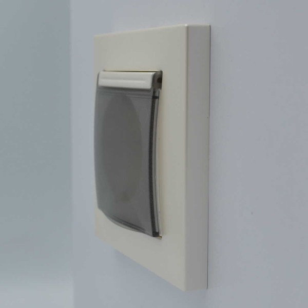 Розетка ELBI ZENA Silverline жемчужина 1-я с заземлением с крышкой без рамки ( 609-012500-218 ) - фото №2