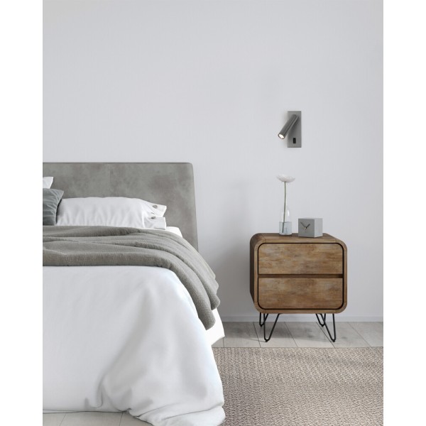 Бра, настенный светильник Italux WL-46376-1-GR Nova LED 1x2.5W 3000K 153Lm IP20 серый - фото №4