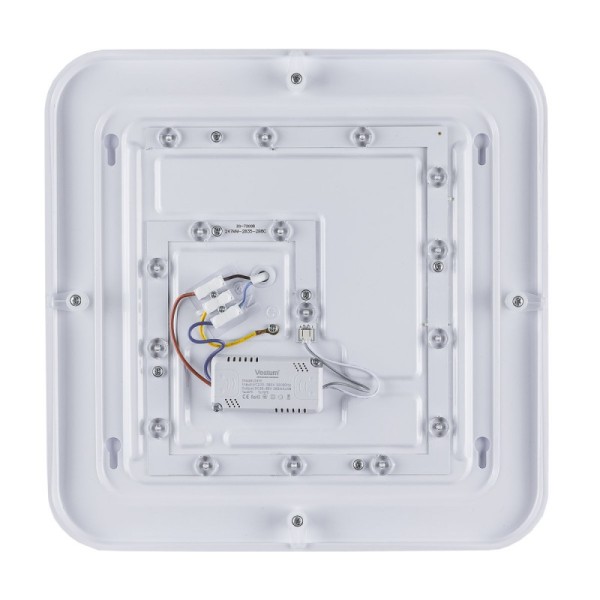 Матовый светильник Vestum QUATRO VS-90053 20Вт 350x350x60мм 4000К серебро - фото №1