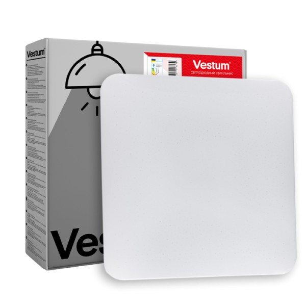 Матовый светильник Vestum QUATRO VS-90053 20Вт 350x350x60мм 4000К серебро - фото №3