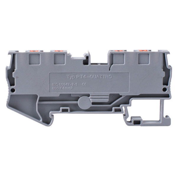 Наборная клеммная колодка E.Next e.tc.din.spring.4.2-2 на DIN-рейке 4 контакта (s070011) - фото №1