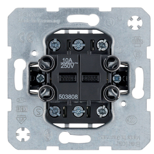 Кнопка двоклавішна перемикач (механізм) 10АХ/250В Berker