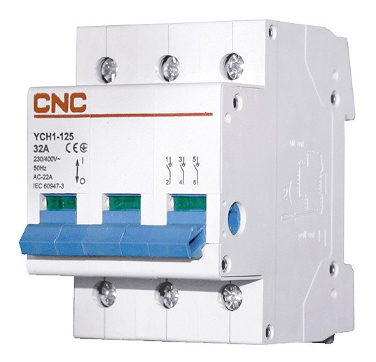 Модульный выключатель нагрузки CNC YCH1-125 3Р 63А (Б00029331)