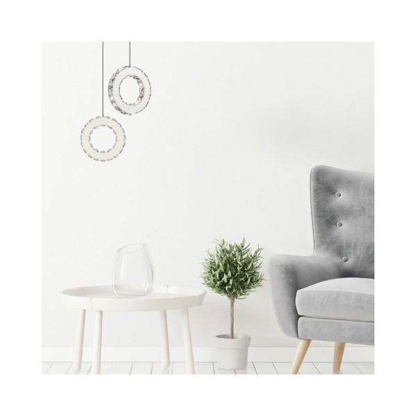 Підвісний світильник, люстра Zuma Line MD3713-1-3CT Girona Led 1x10W 3000K 1100Lm IP20 Хром - фото №2