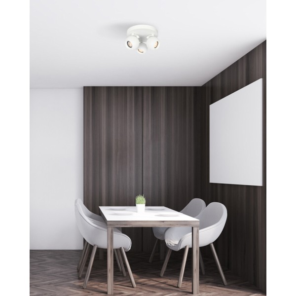 Спот Italux SPL-45379-3R-WH Lafin GU10 3x10W IP20 Wh - фото №1
