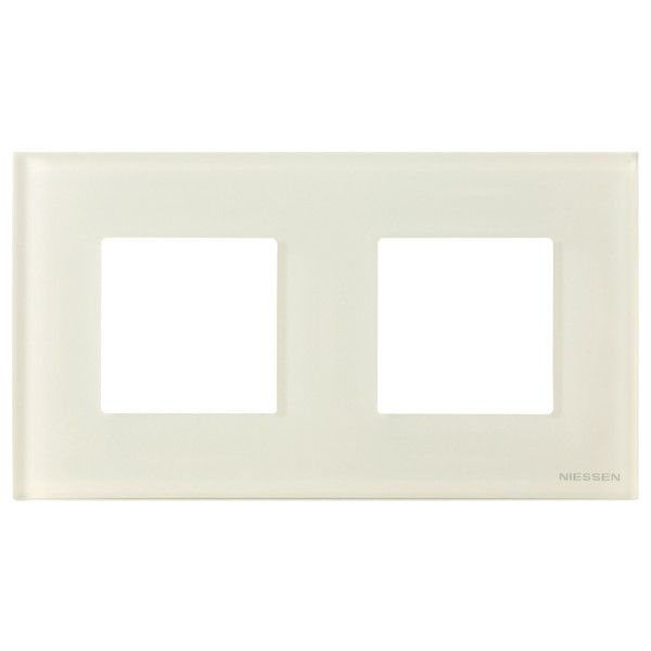 Двомісна рамка ABB Zenit N2272 CB скло (біла)