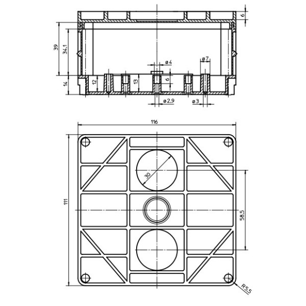 Підрозетник Spelsberg K15 EK 116x111х61мм - фото №1