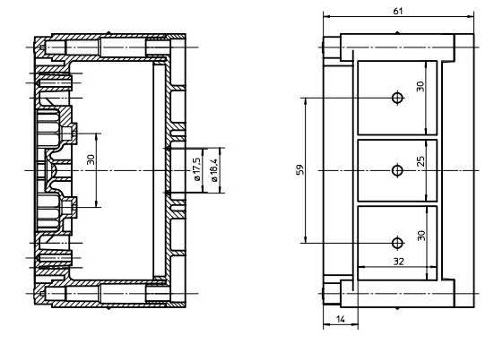 Підрозетник Spelsberg K15 EK 116x111х61мм - фото №3