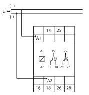Реле контролю струму 1С 1Р 5А 16-240В AC/DC, Schrack - фото №1