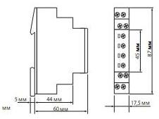 Реле контролю струму 1С 1Р 5А 16-240В AC/DC, Schrack - фото №2