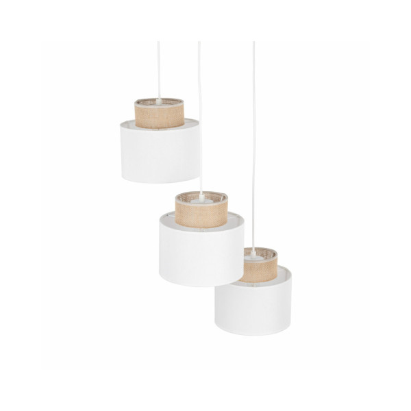 Подвесной светильник, люстра Tk Lighting 2594 Duo Juta E27 3x15W IP20 Белый - фото №1