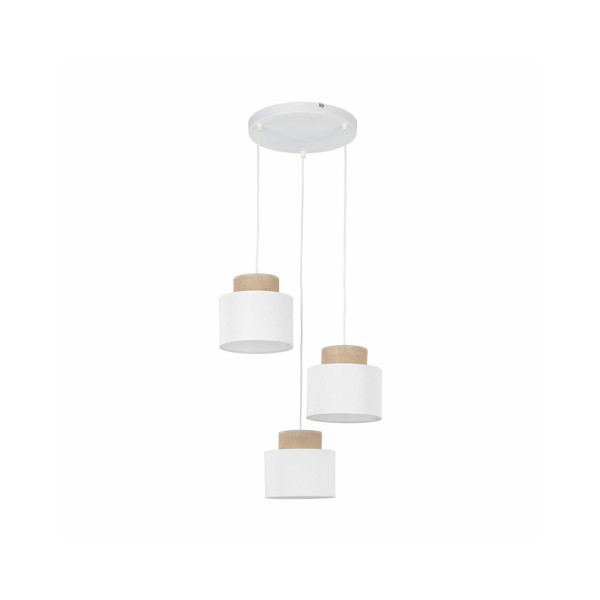 Подвесной светильник, люстра Tk Lighting 2594 Duo Juta E27 3x15W IP20 Белый - фото №4