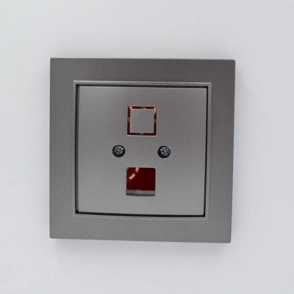 Розетка Nilson Thor антрацит комп'ютерна без модуля ( 27161042 ) - фото №1