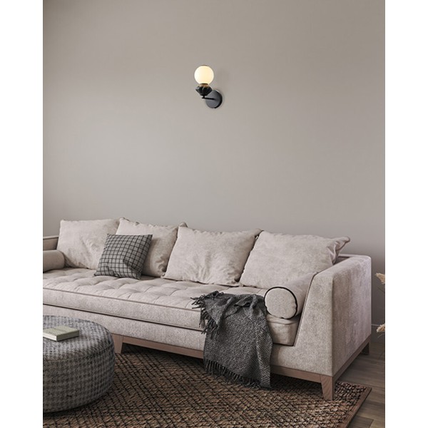 Бра, настінний світильник Italux WL-94921-1B-BK Balos LED 1x5W 3000K 550Lm IP20 чорний - фото №1