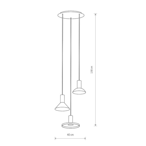 Подвесной светильник, люстра Nowodvorski 8030 Hermanos III GU10 3x10W IP20 Черный - фото №1
