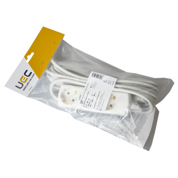 Подовжувач UEC ECO П03 3 місця 2P+PE/7м 3х1мм2 10А/250В - фото №1