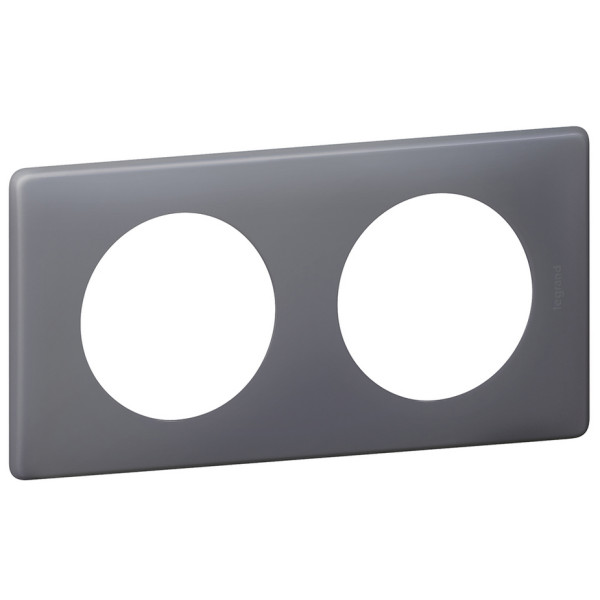 Рамка двухместная Legrand Celiane фиолетовый перкаль