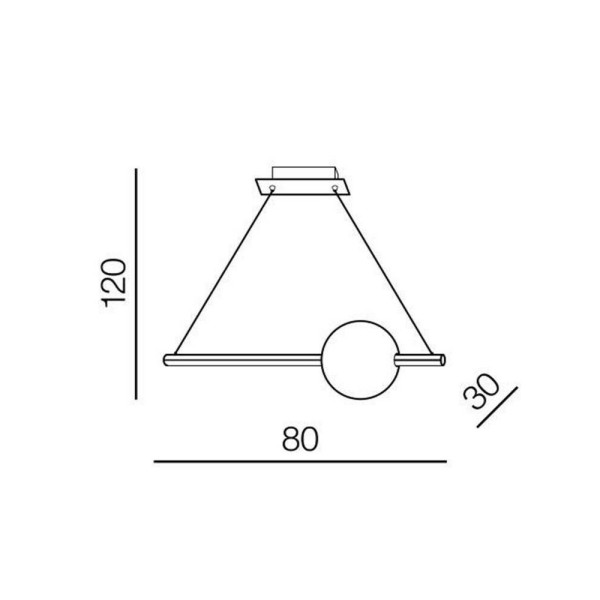 Подвесной светильник, люстра Azzardo AZ3351 Sandra 1 dimm - фото №1