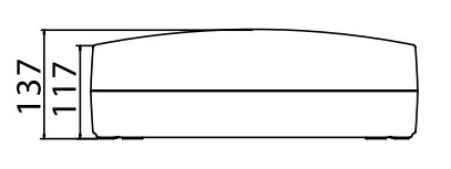 Щит настінний 54 мод. з дверцятами RAL9001 Ram Base, DKC - фото №2
