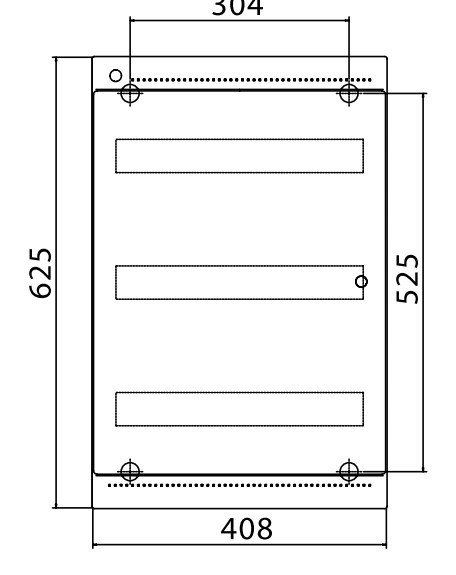Щит настінний 54 мод. з дверцятами RAL9001 Ram Base, DKC - фото №3