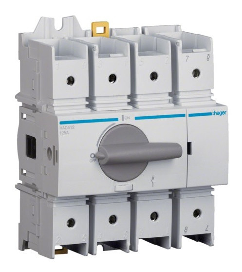 Рубильник Hager HAD412 4P 125А